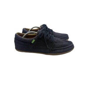 Sanuk Lace Up TKO Men's Shoes Size 12 US Navy Blue Casual Beach Vacation Sneaker